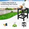 Costway 14'' Patio Adirondack Side End Table HDPE Square Weather Resistant Garden Black/Brown/Grey/White